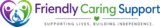 friendly caring support logo wide